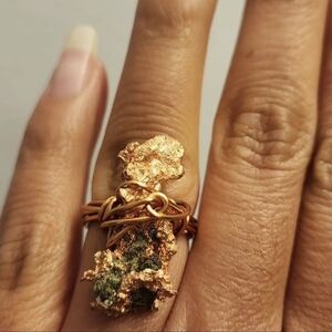 Artisan Copper Stone  Ring
